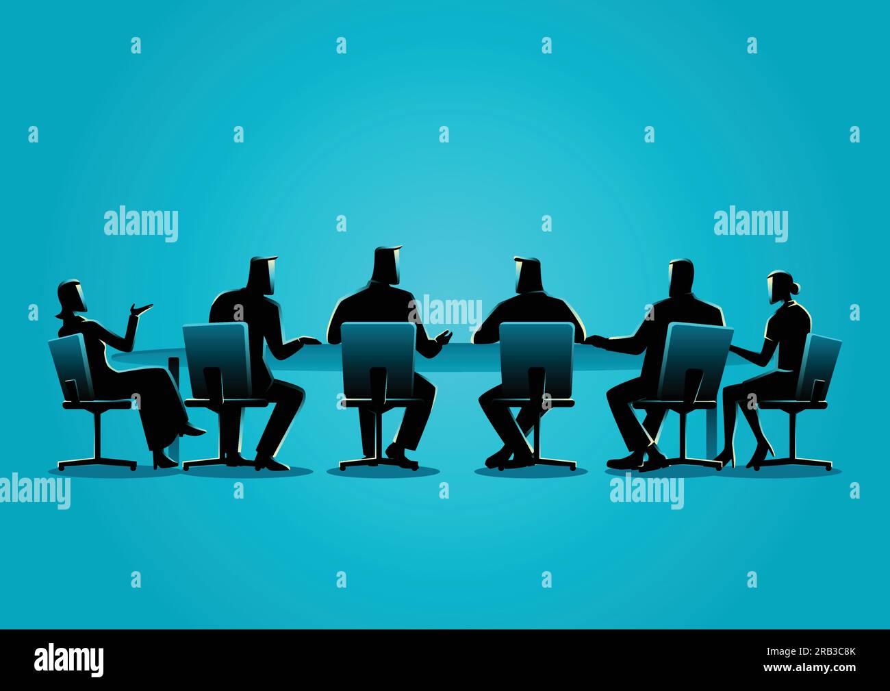 Illustration du concept d'entreprise d'une réunion Illustration de Vecteur