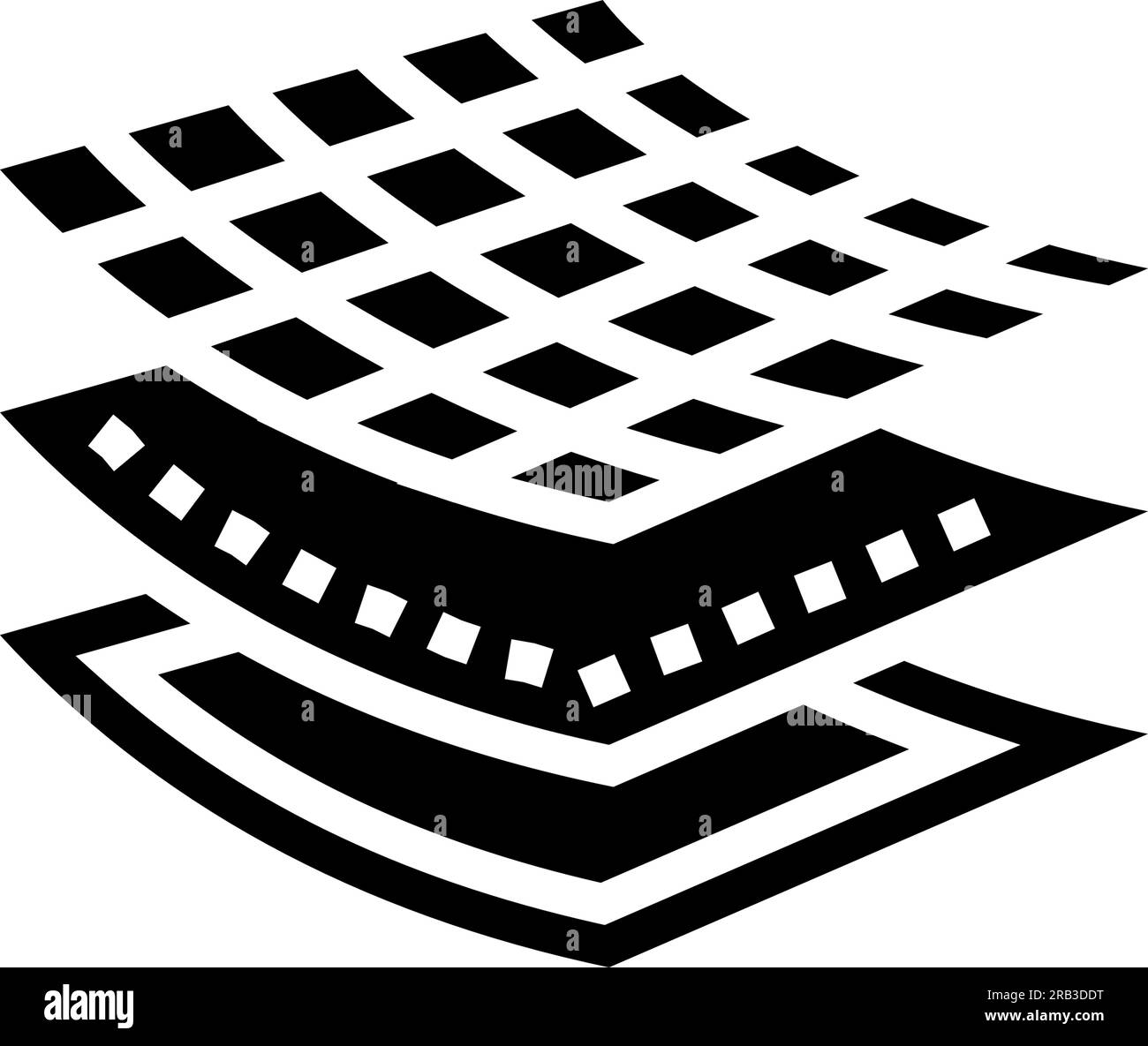 illustration vectorielle d'icône de glyphe d'ingénieur aéronautique de matériau composite Illustration de Vecteur