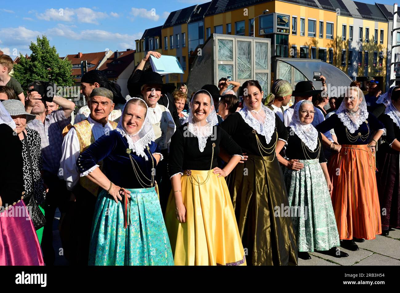 Eröffnung des XIV Internationalen Folklorefestivals „Łužica – Łužyca – Lausitz”, Bautzen/Budyšin, 06.07.2023 Banque D'Images