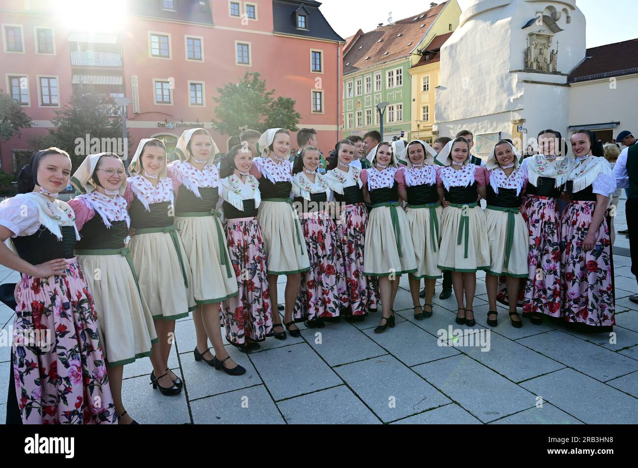 Eröffnung des XIV Internationalen Folklorefestivals „Łužica – Łužyca – Lausitz”, Bautzen/Budyšin, 06.07.2023 Banque D'Images