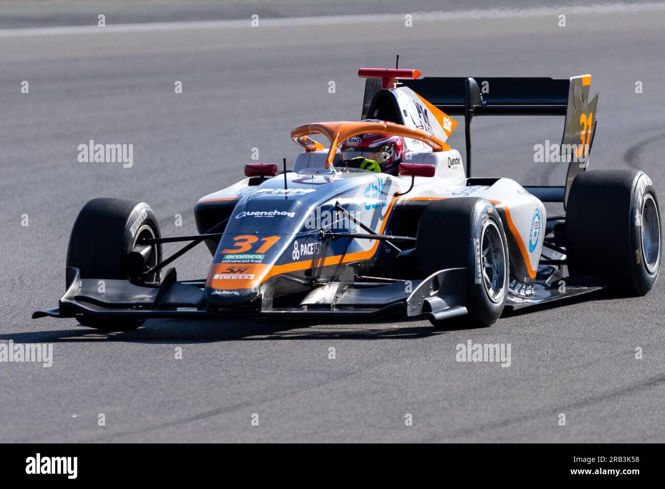 Piotr Wisnicki (POL) en pratique pour la Formule 3 pour la course de Formule 3 lors du FORMULA 1 ARAMCO BRITISH GRAND PRIX 2023 au circuit Silverstone, Silverstone, Royaume-Uni le 6 juillet 2023 Banque D'Images