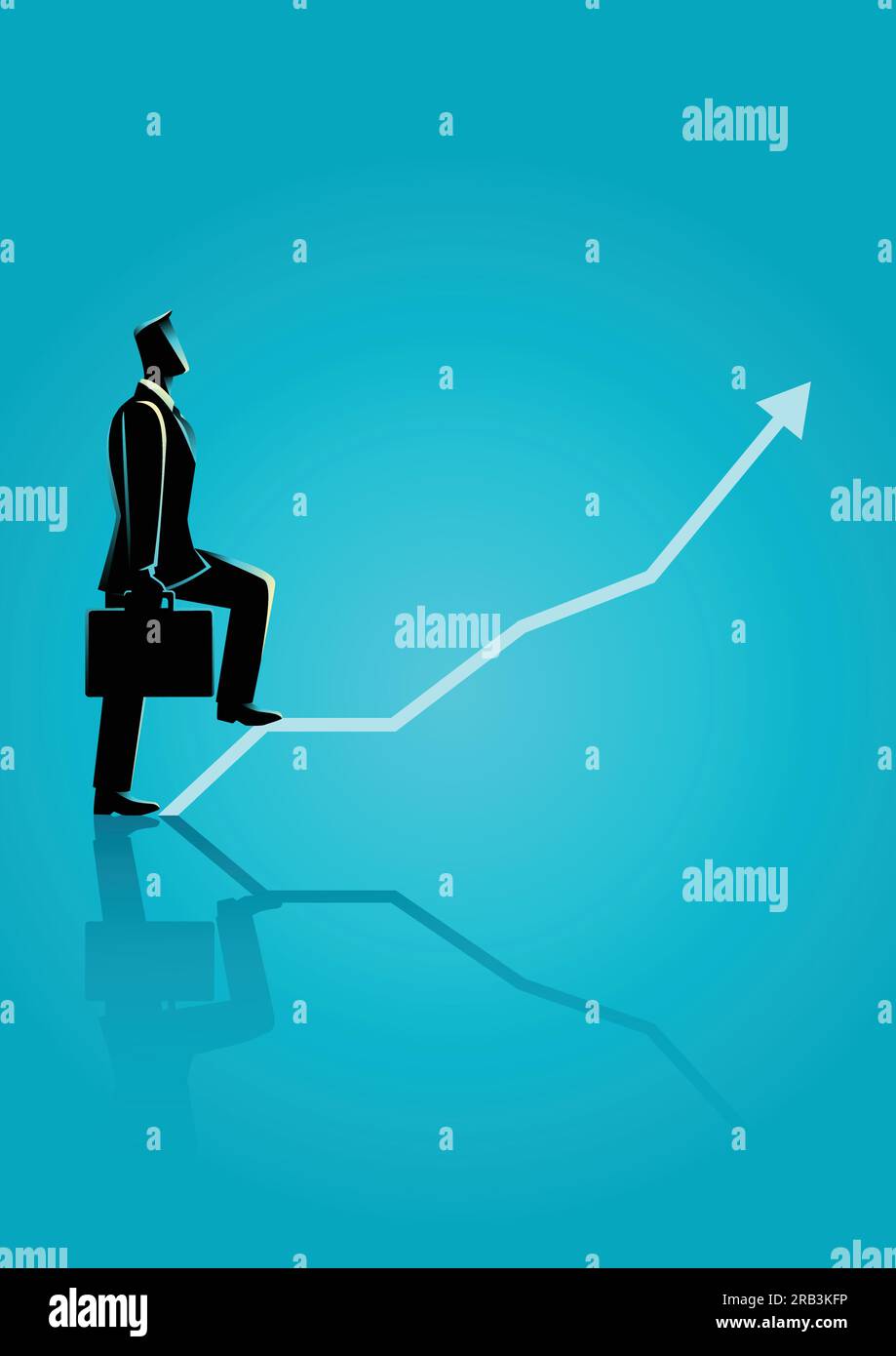 Illustration d'un concept d'entreprise sur un graphique Illustration de Vecteur Illustration d'un concept d'entreprise sur un graphique Illustration de Vecteur