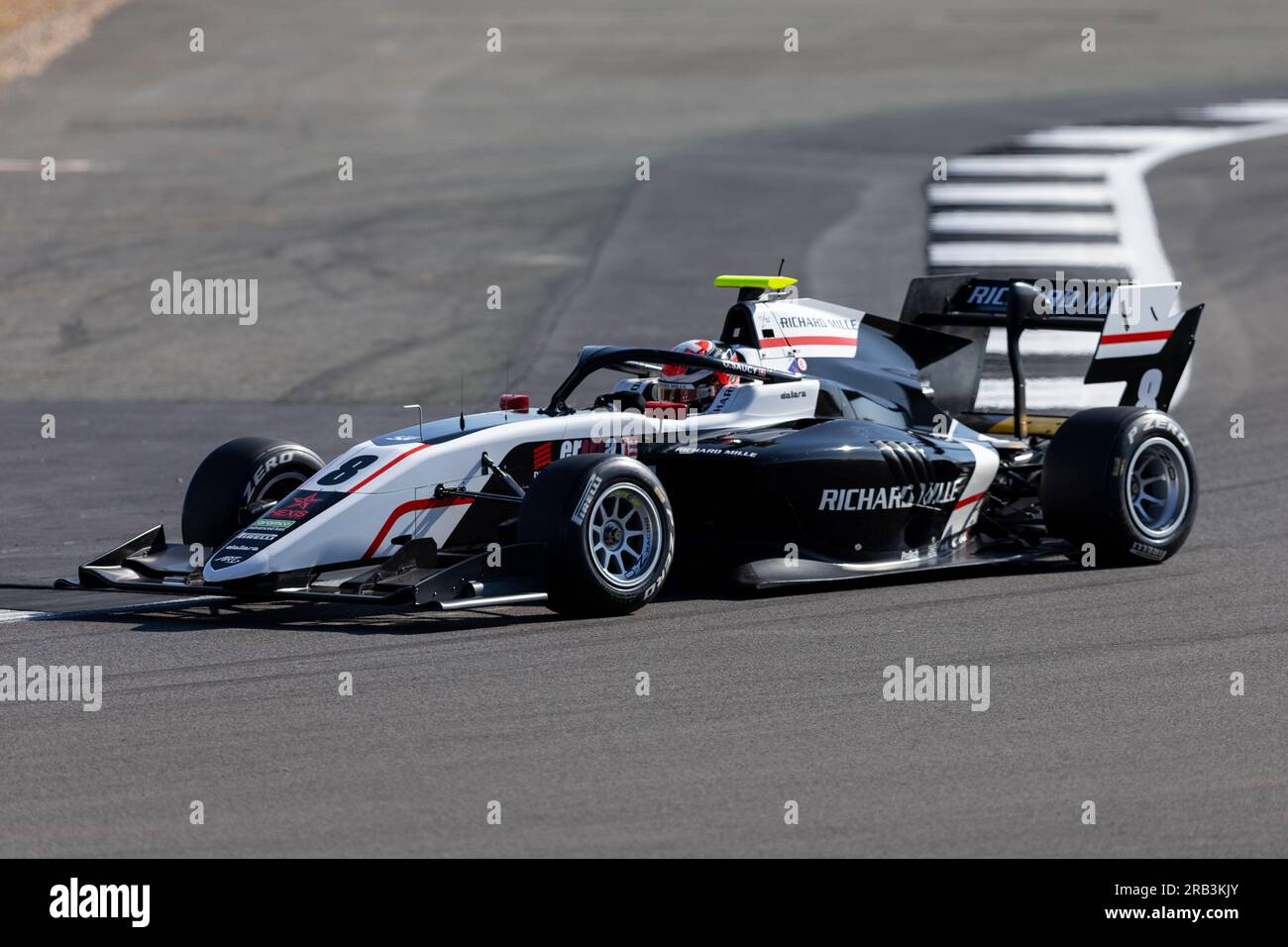 Gregory Saucy (CHE) en pratique pour la course de Formule trois lors du GRAND PRIX DE GRANDE-BRETAGNE DE FORMULE 1 ARAMCO 2023 au circuit de Silverstone, Silverstone, Royaume-Uni, le 6 juillet 2023 Banque D'Images