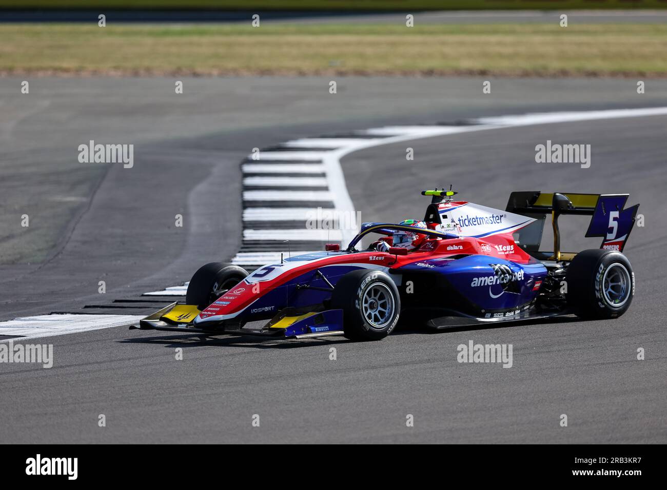 Gabriel Bortoleto (BRA) en pratique pour la course de Formule 3 lors du GRAND PRIX DE GRANDE-BRETAGNE DE FORMULE 1 ARAMCO 2023 au circuit de Silverstone, Silverstone, Royaume-Uni, le 6 juillet 2023 Banque D'Images