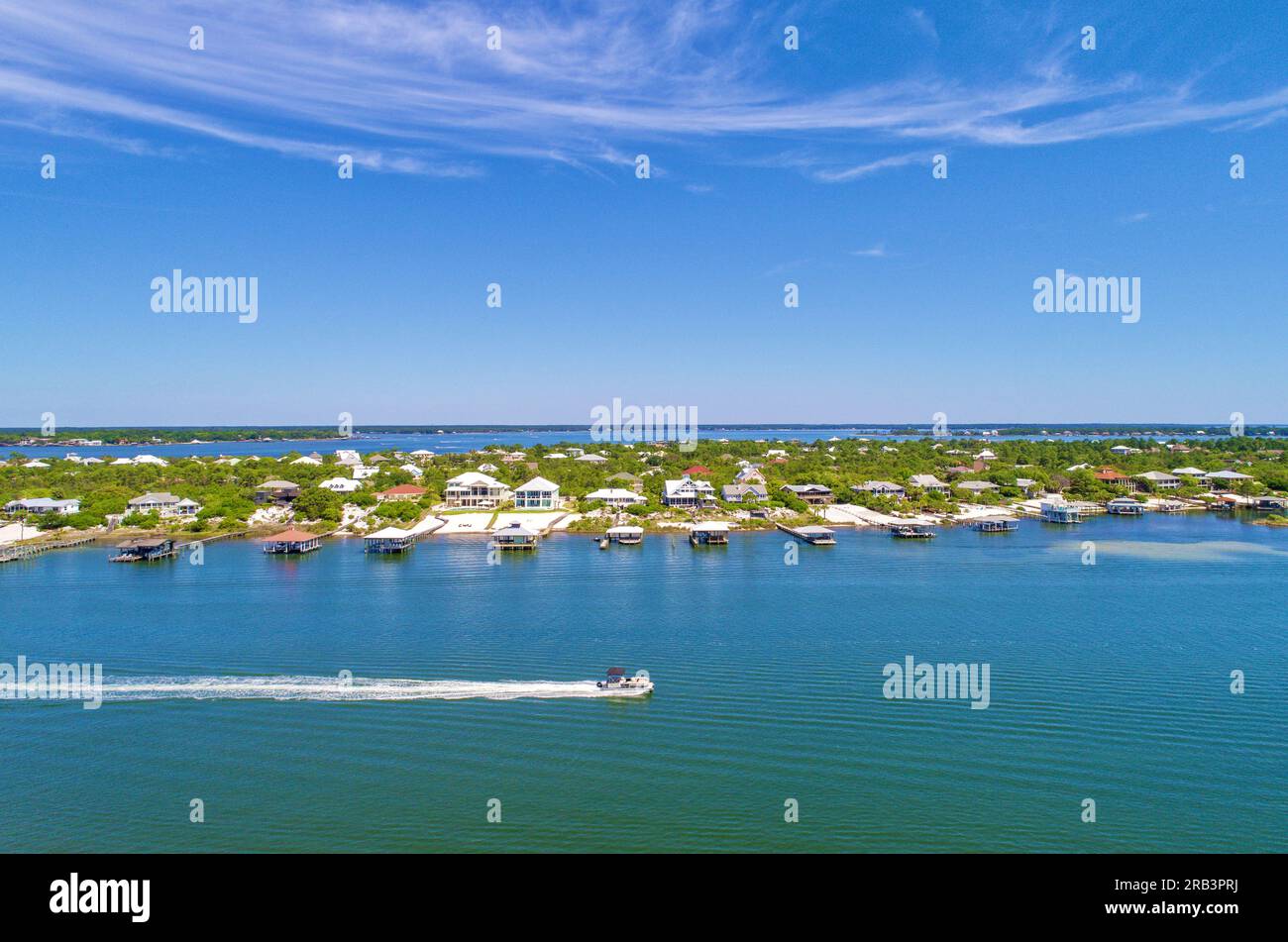 Vue aérienne de l'île d'Ono, Alabama Banque D'Images
