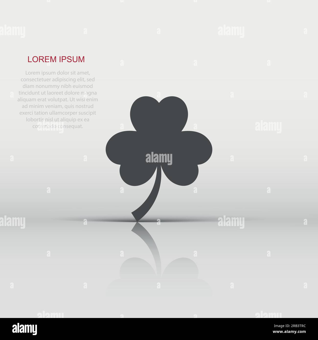 3 Leaf Clover icône dans télévision style. St Patricks Day vector illustration sur fond blanc isolé. Forme de fleur concept d'entreprise. Illustration de Vecteur