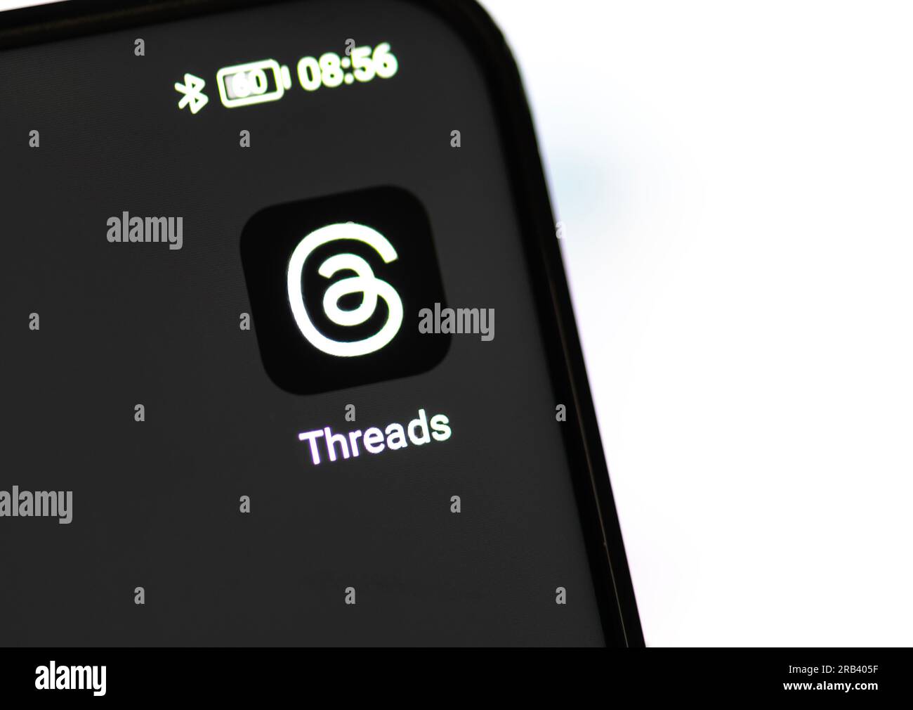 La nouvelle application par Meta Platforms et Instagram est un concurrent Twitter appelé - threads - app va être publié le 6 juillet.threads app logo Banque D'Images