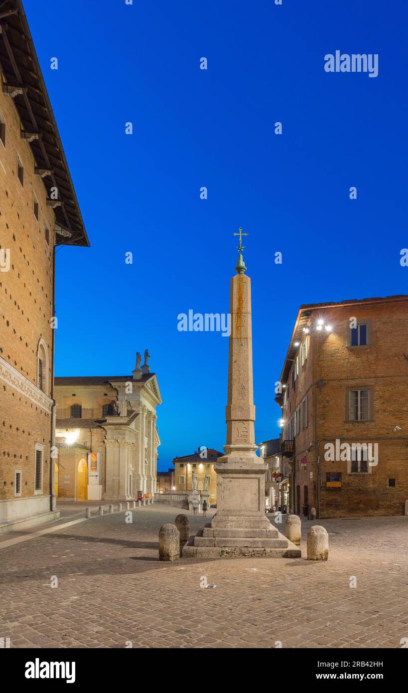 Urbino, Marche, Italie, place Renaissance Banque D'Images