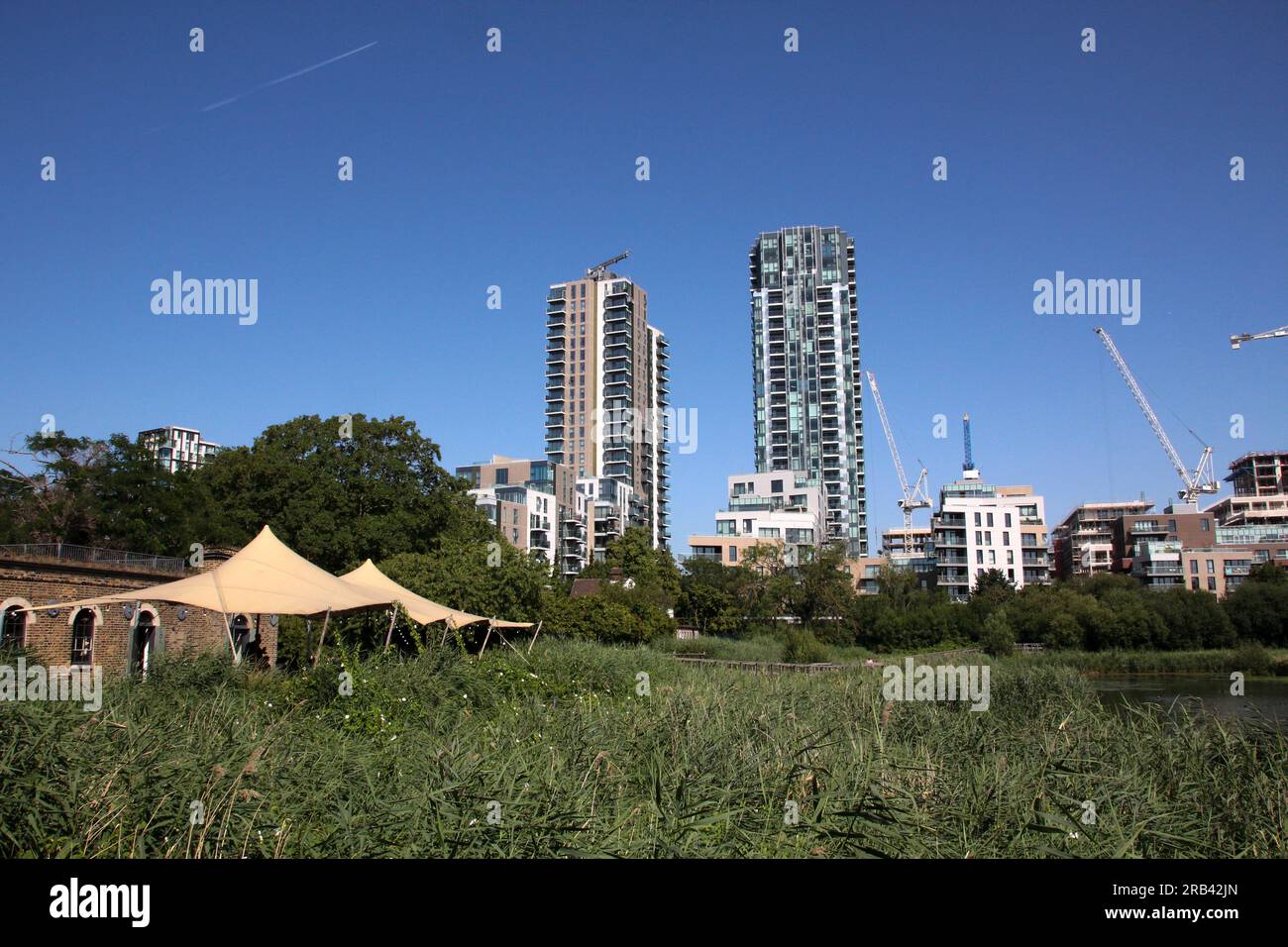 Woodberry Wetlands, Londres, Royaume-Uni. 7 juillet 2023. UK Météo : chaud et ensoleillé à Woodberry Wetlands dans le nord de Londres. Crédit : Matthew Chattle/Alamy Live News Banque D'Images