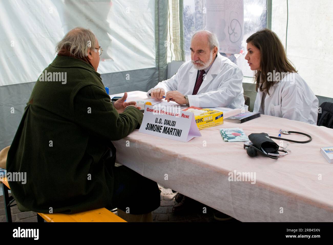 Jour du rein, la Croix-Rouge italienne, Milan, Italie Banque D'Images