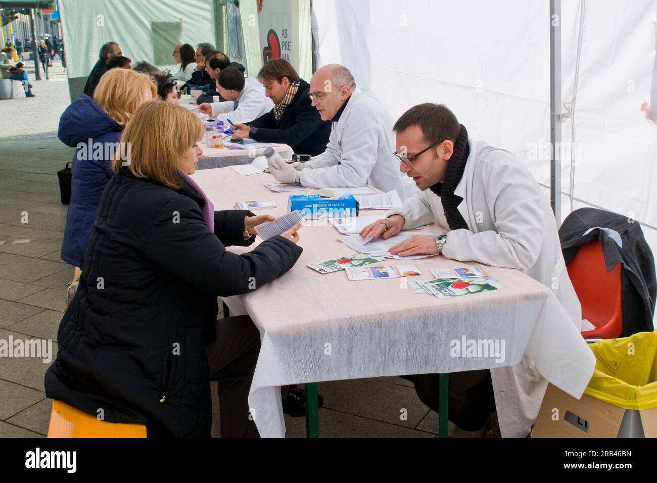 Jour du rein, la Croix-Rouge italienne, Milan, Italie Banque D'Images