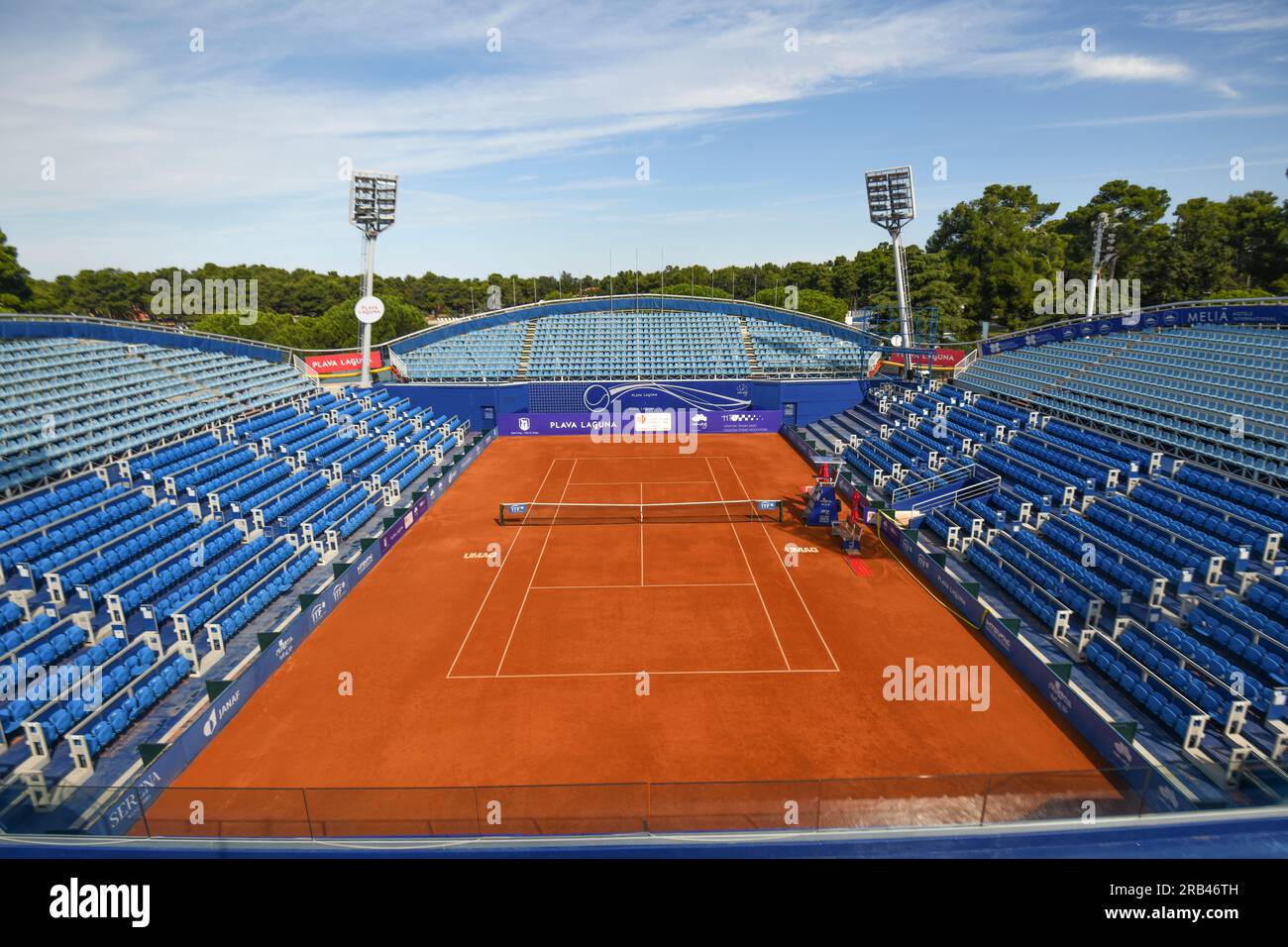 ATP Stadium Goran Ivanisevic. Umag, Croatie Banque D'Images