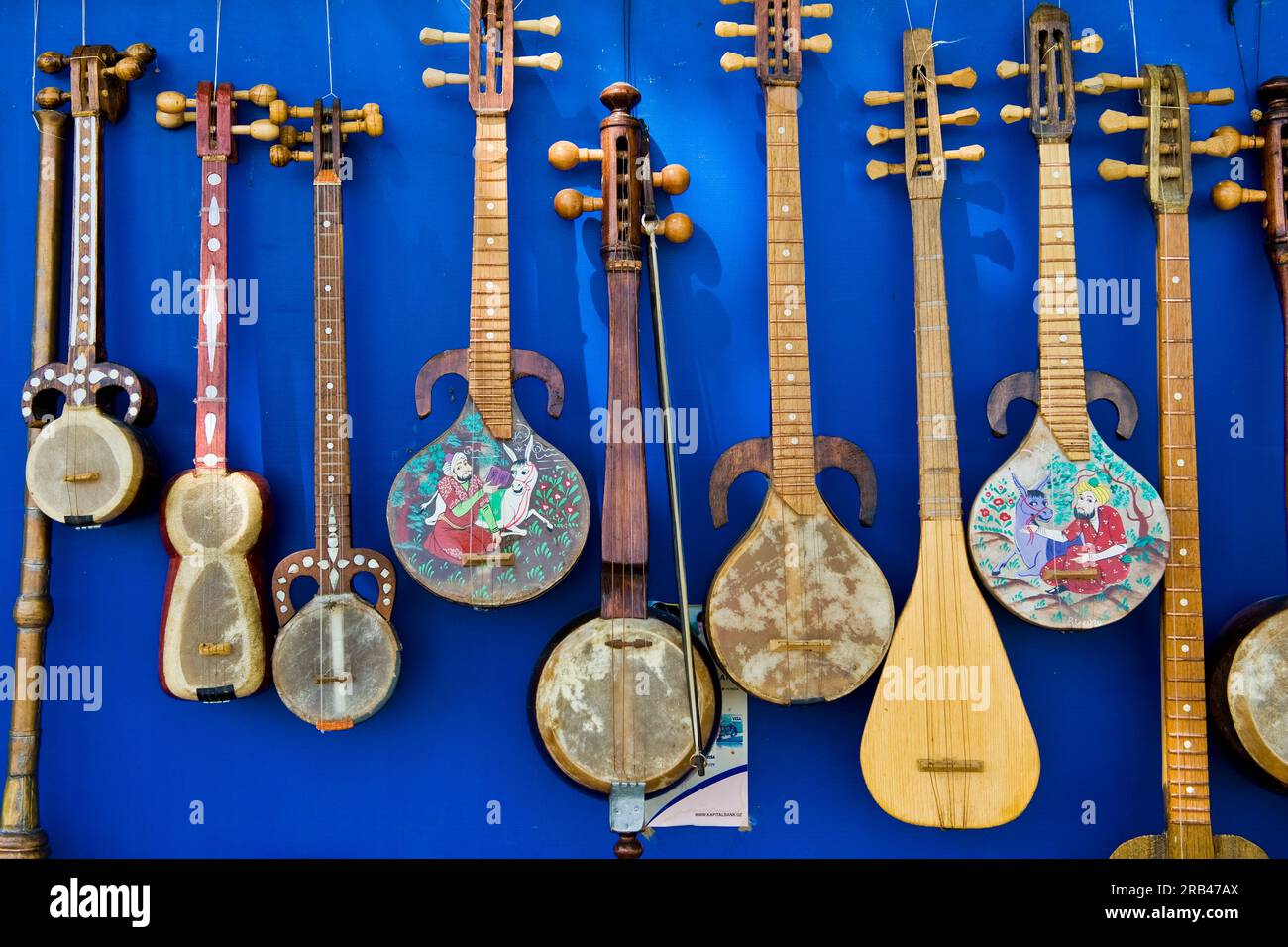 L'Ouzbékistan, Boukhara, instruments de musique anciens Banque D'Images