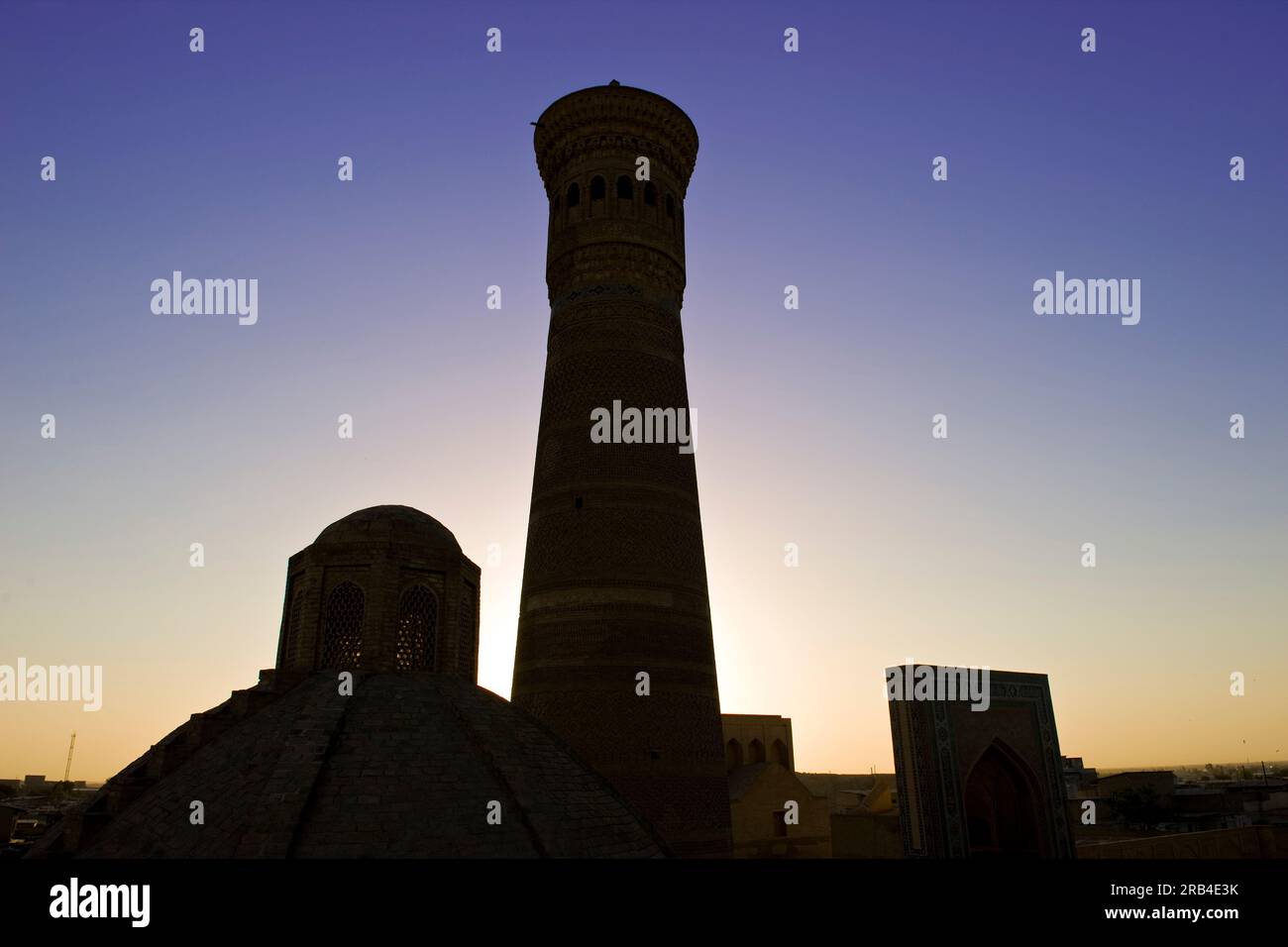 L'Ouzbékistan, Boukhara, minaret Kalon Banque D'Images