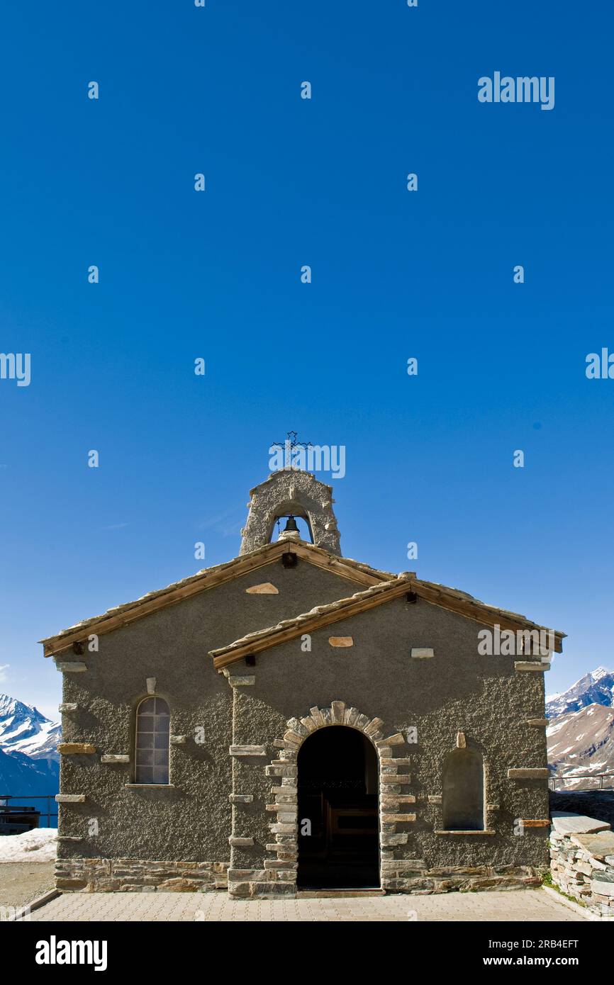 La Suisse, Canton du Valais, Zermatt Gornergrat, chapelle Banque D'Images