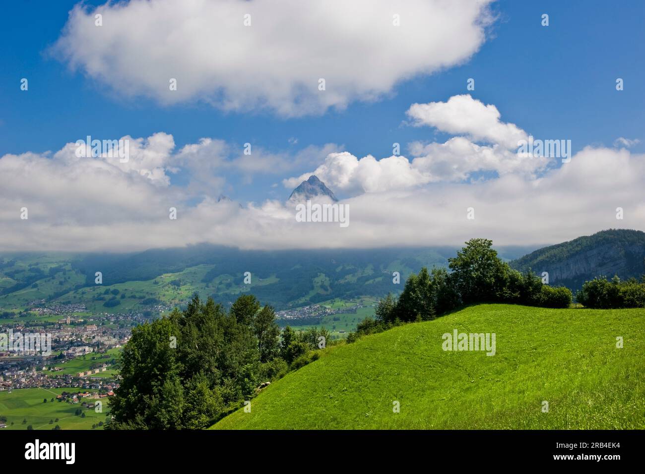 La Suisse, Canton Schwitz, Brunnen, paysage Banque D'Images