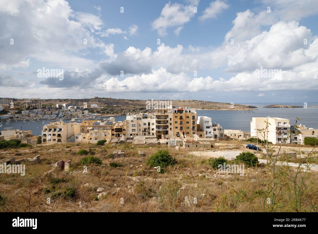 San Pawl il-Baħar, Malte, vue panoramique Banque D'Images