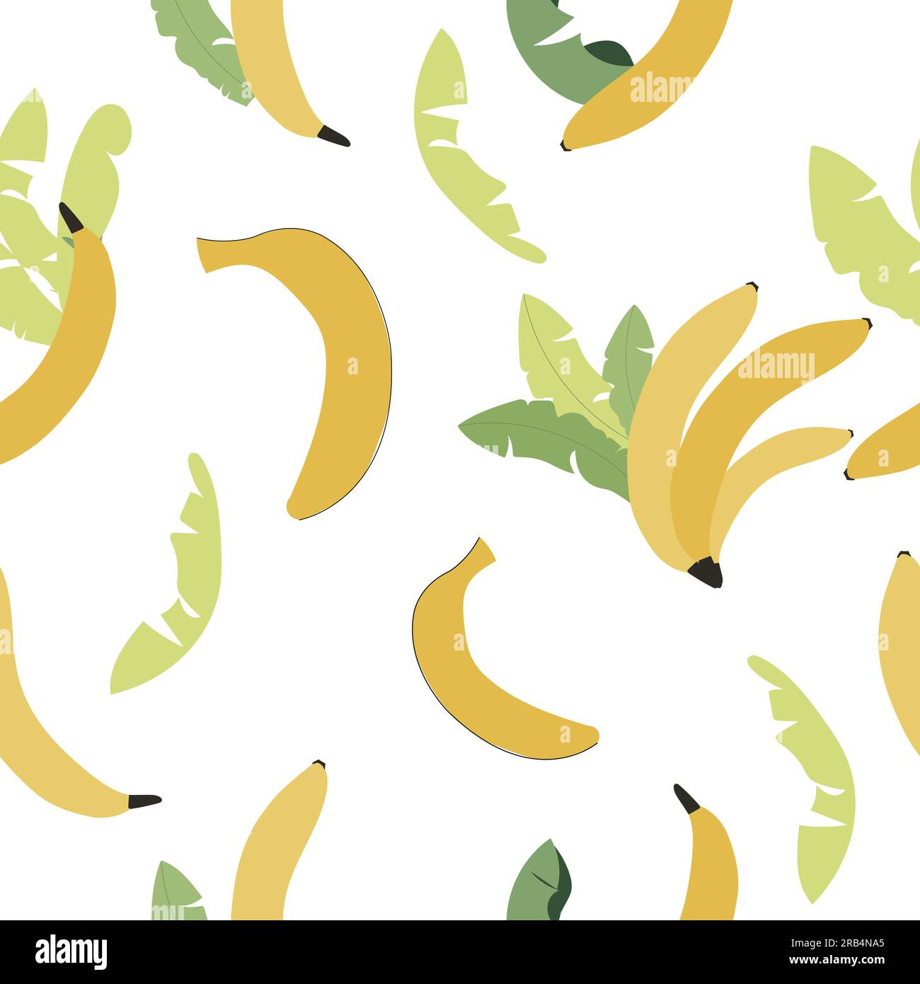 Motif de conception de tissu sans couture de bananes Illustration de Vecteur