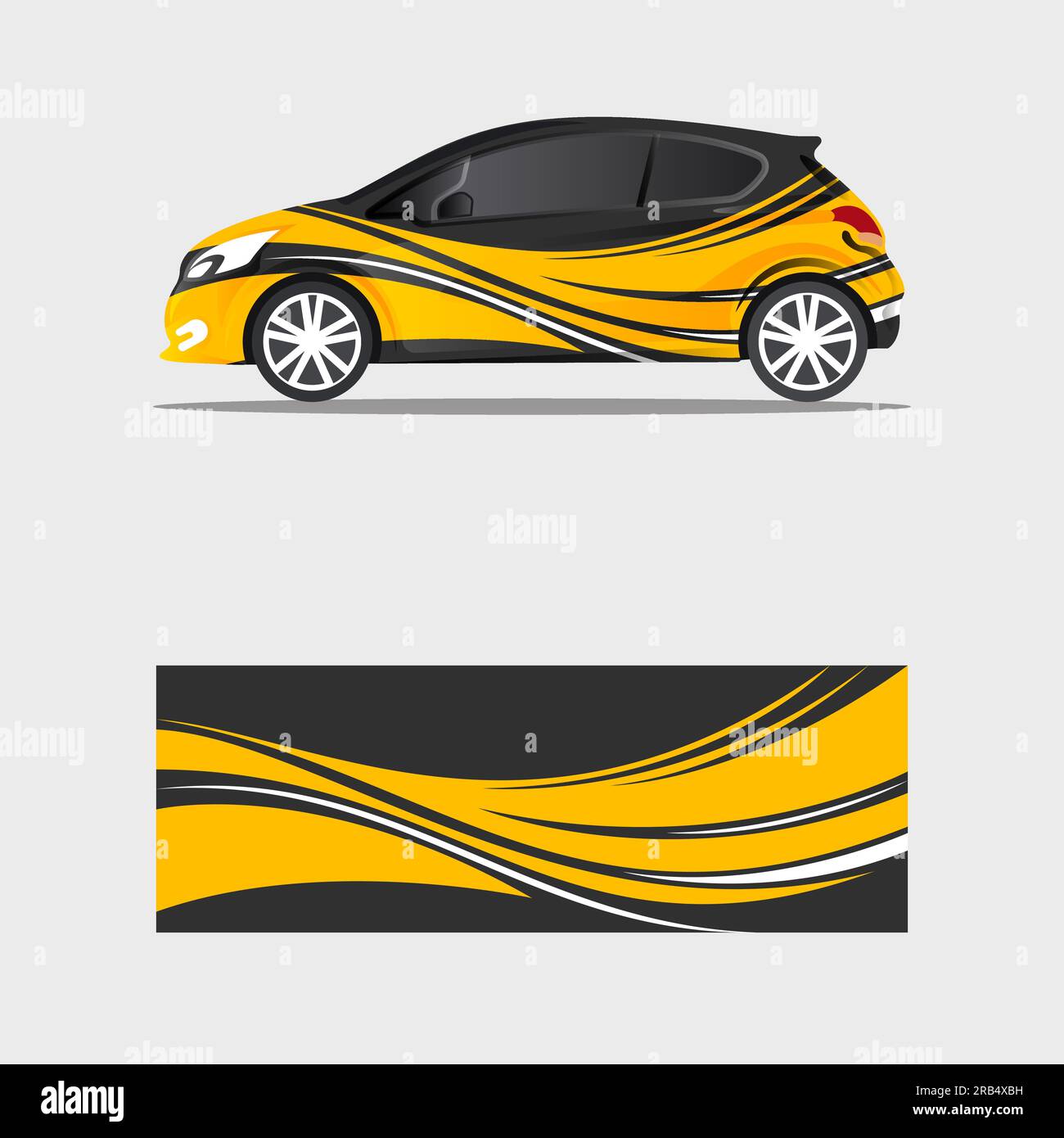 vecteur de design tendance de luxe de décalque de voiture d'emballage. Illustration de Vecteur