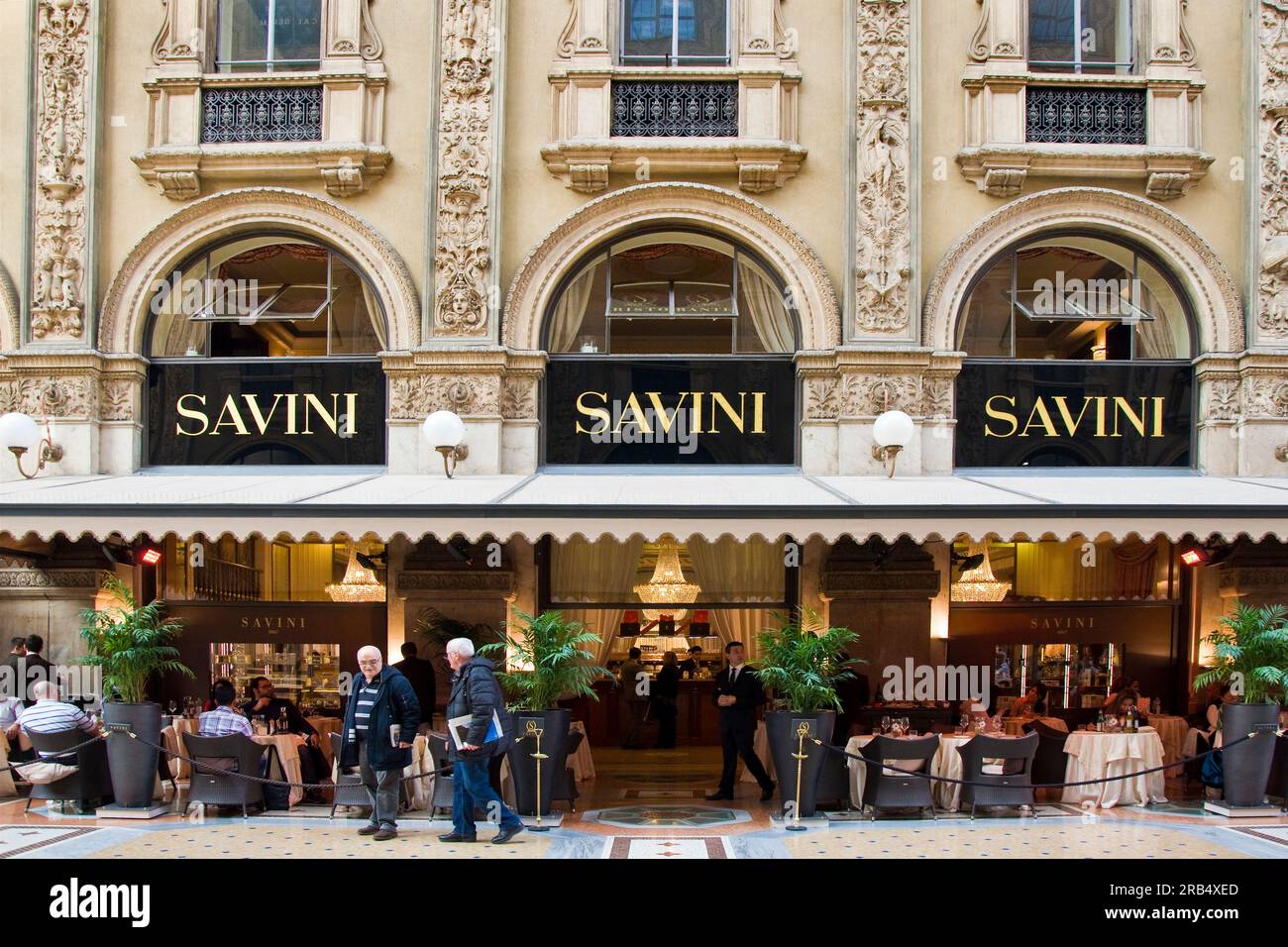 Restaurant Savini. galleria vittorio emanuele. Milan Banque D'Images