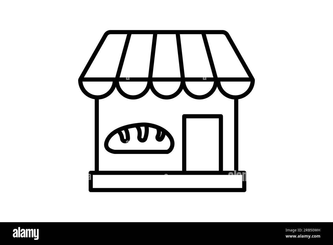 Icône Bakery Store. Style icône en forme de ligne. Conception vectorielle simple modifiable Illustration de Vecteur
