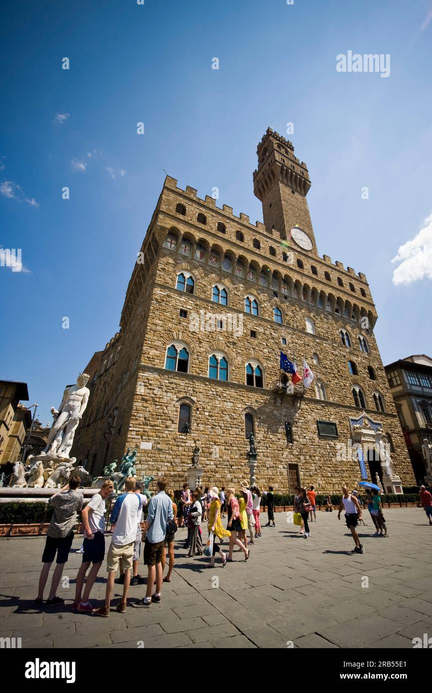 Palazzo vecchio sur la piazza della signoria. Florence. Italie Banque D'Images