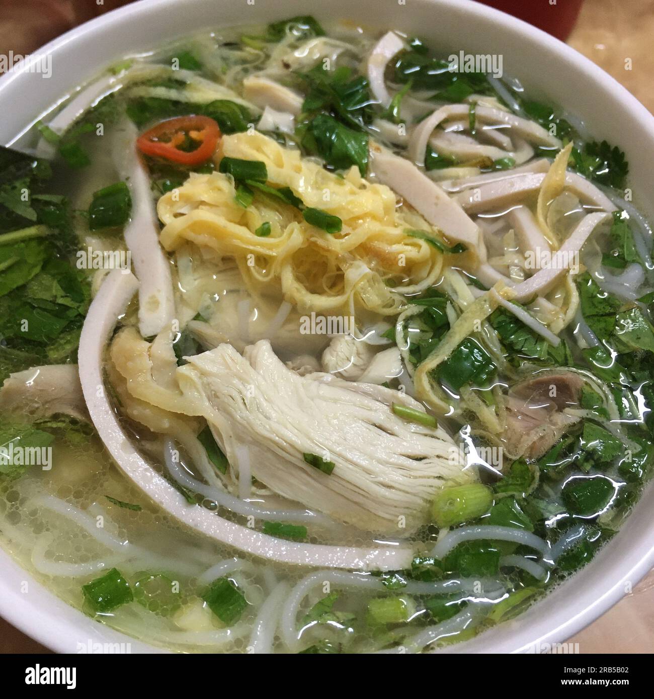 bún Thang est une nourriture très célèbre à Ha Noi, Vietnam. Le monde entier connaît ce plat. bún thang đặc sản Hà Nội. 越南旅游, वियतनाम पर्यटन, 베트남 관광, ベトナム観光 Banque D'Images