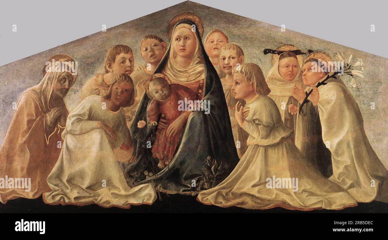 Madonna of humilité 1430 de Filippo Lippi Banque D'Images