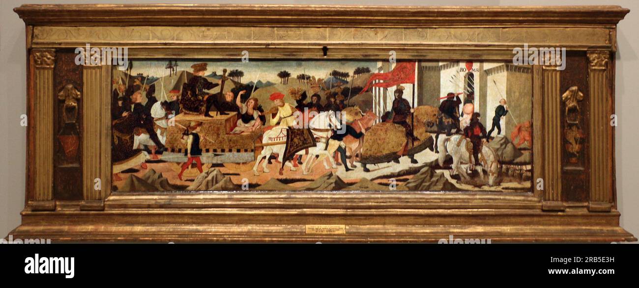 Ritorno trionfale di Scipione l'africano a Roma 1450 de Lo Scheggia Banque D'Images