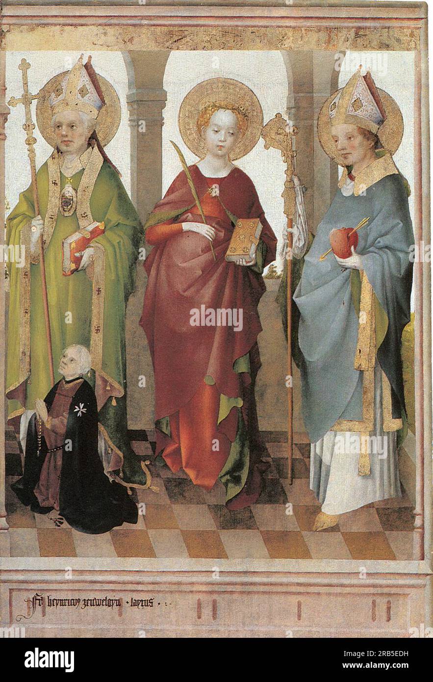 Ambroise et Cecile de Stefan Lochner Banque D'Images