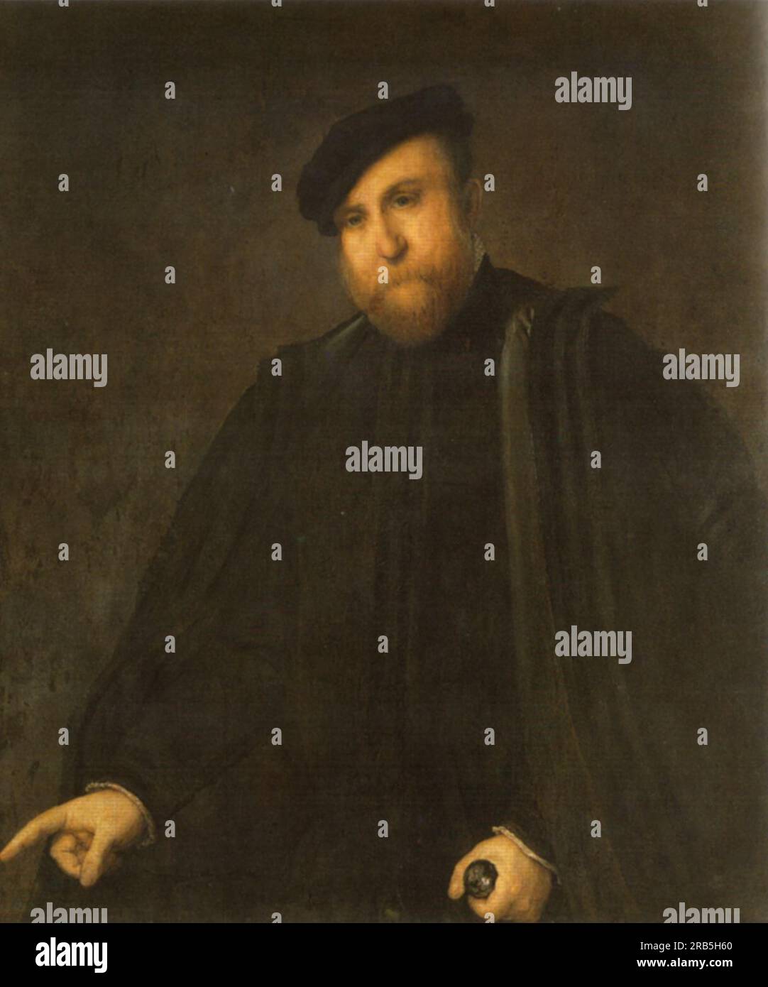 Portrait d'un homme 1545 ; Italie par Lorenzo Lotto Banque D'Images