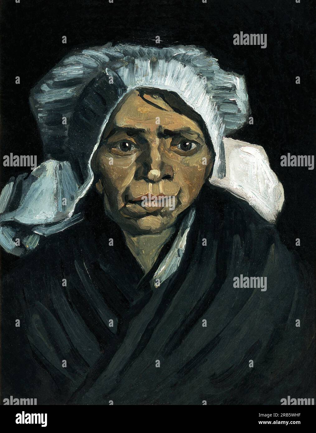 Vincent van Gogh's Head of a paysan Woman célèbre painting. Original du Musée d'Art Saint Louis. Banque D'Images