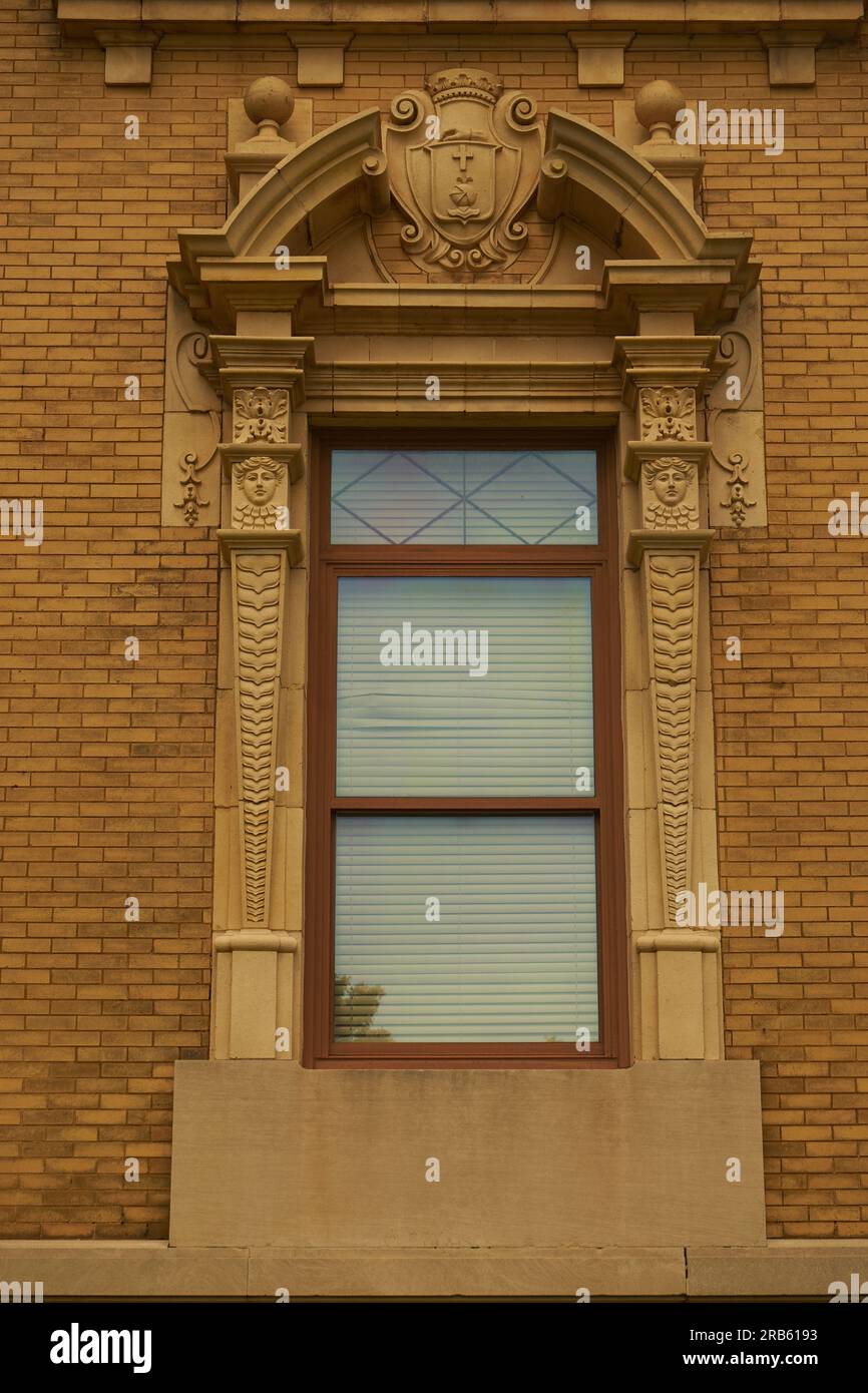 le relief de la fenêtre du musée Banque D'Images