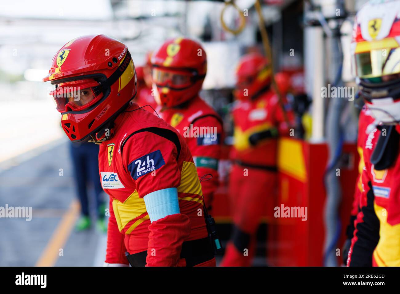 Mécaniciens, Ferrari AF Corse, Ferrari 499P, pendant les 6 heures de Monza 2023, 3e manche du Championnat du monde d'Endurance FIA 2023, du 7 au 9 juillet 2023 sur l'Autodrome Nazionale di Monza, à Monza, Italie crédit : Agence photo indépendante Srl/Alamy Live News Banque D'Images