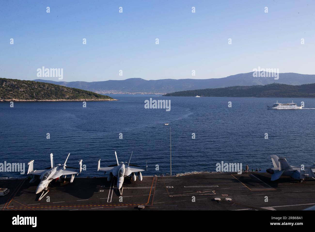 Split, Croatie. 25 juin 2023. Le plus grand porte-avions du monde USS ...
