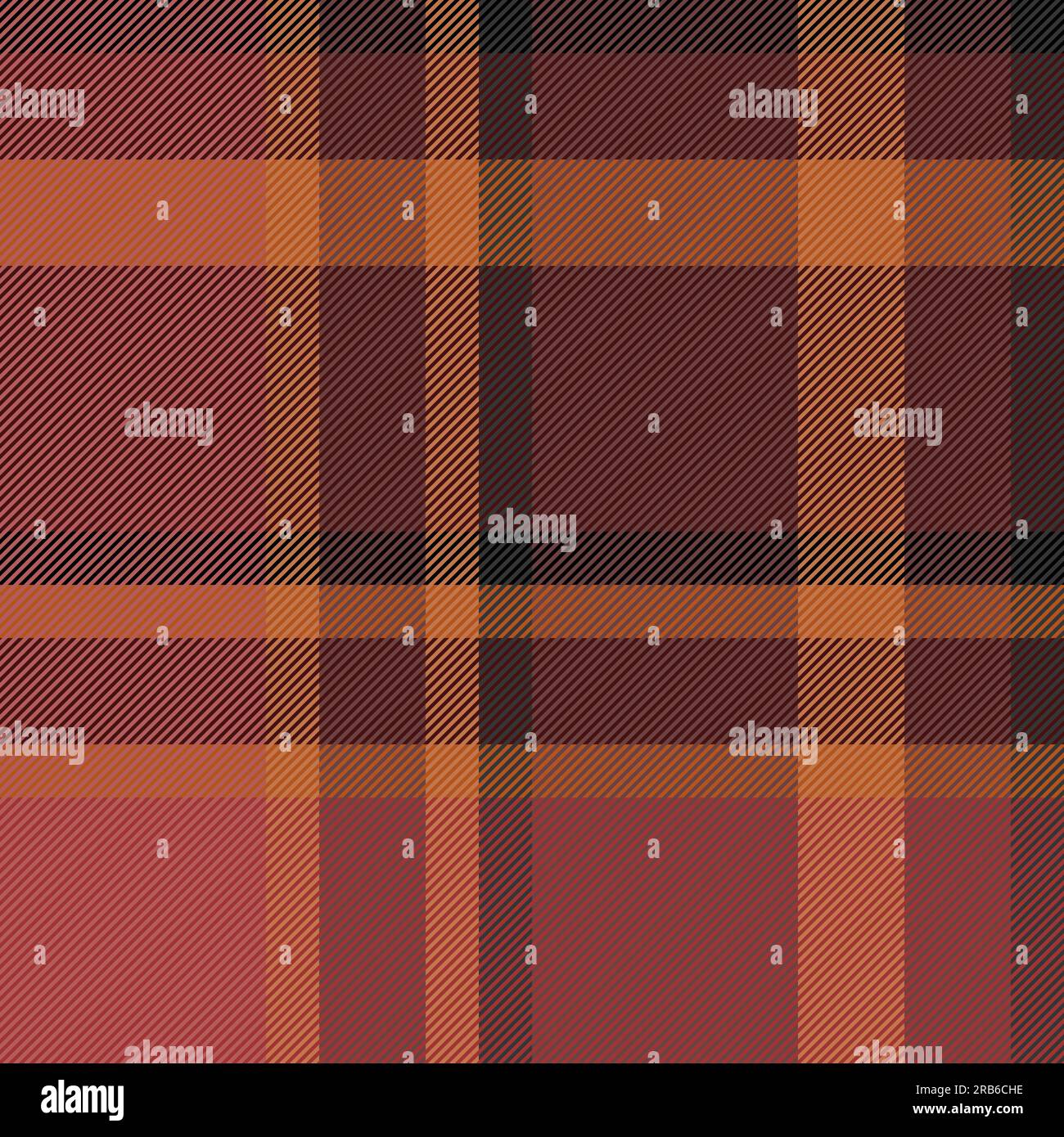 Textile à carreaux sans couture de tissu vecteur de fond avec un motif de texture tartan à carreaux dans des couleurs rouges et sombres. Illustration de Vecteur