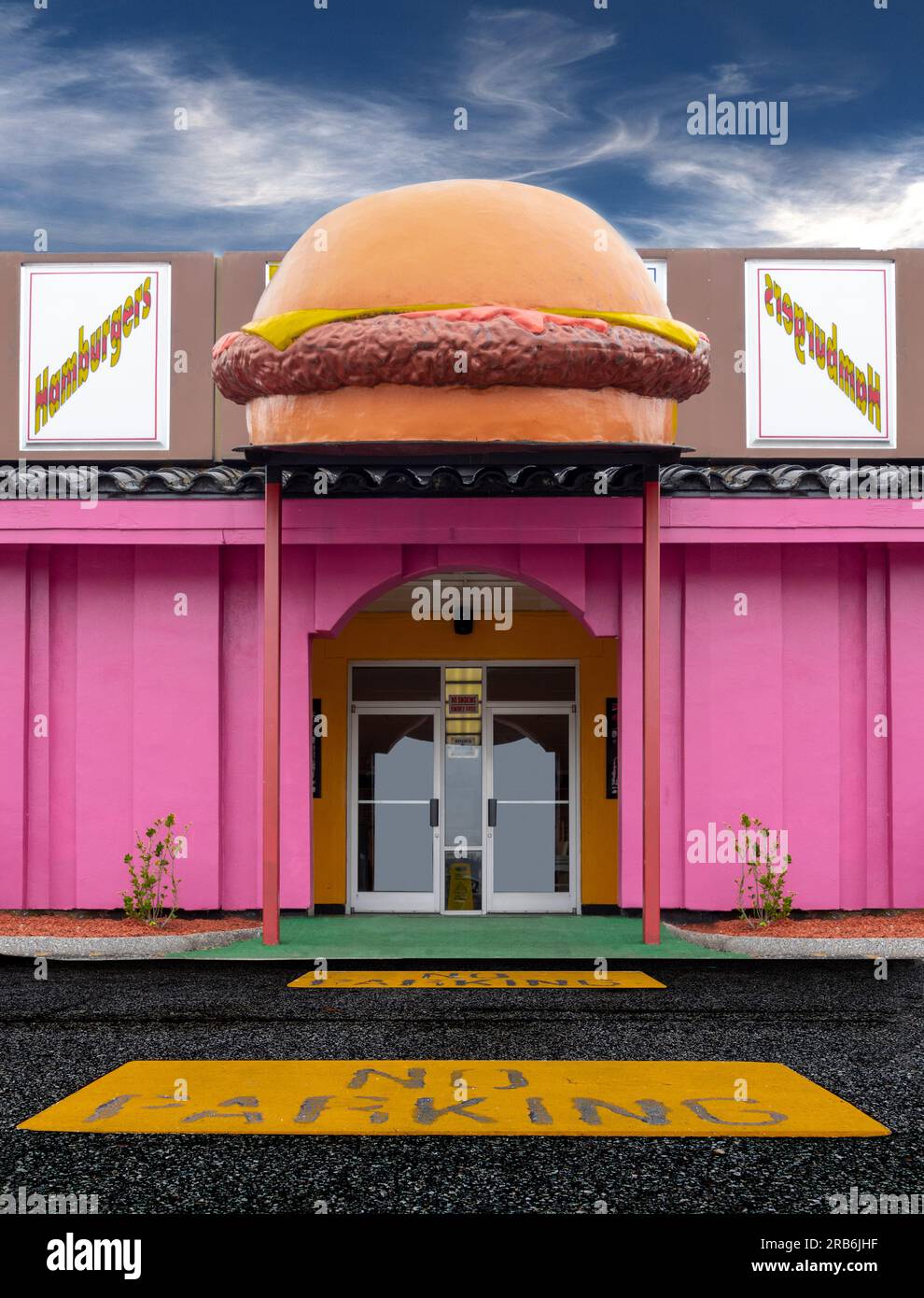 Stand de hamburger Banque D'Images