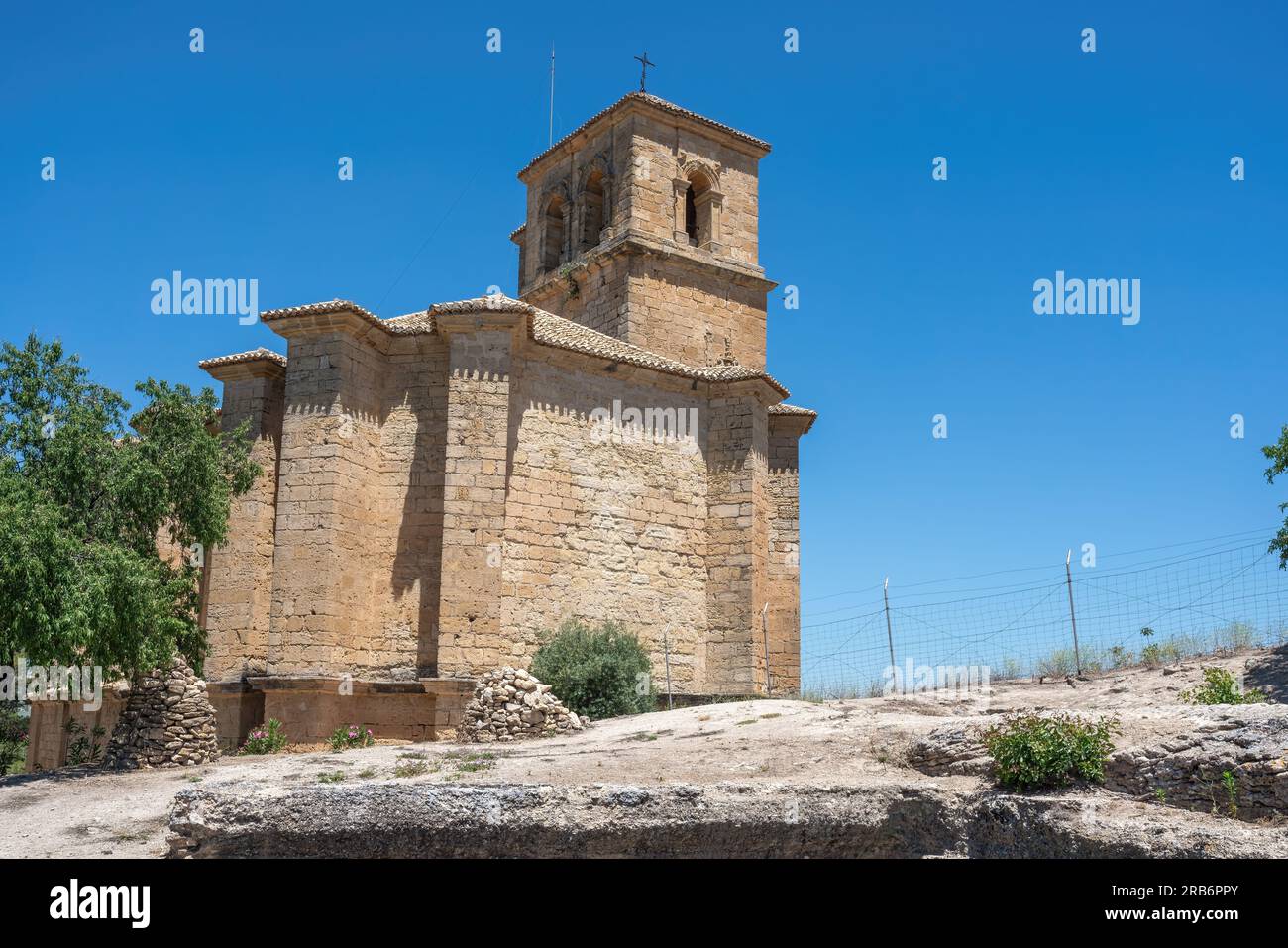 Église Iglesia de la Villa ancien château de Montefrio - Montefrio, Andalousie, Espagne Banque D'Images