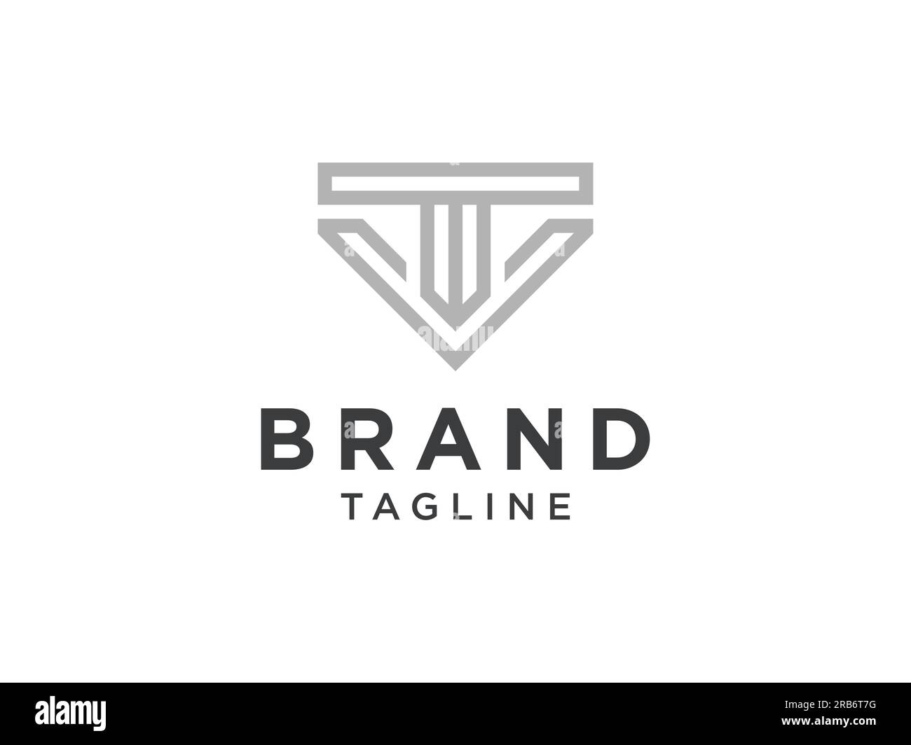 Logo lettre T initiale abstraite. Bleu simple Speech Bubble Square style arrondi avec lignes blanches Chat Talk icône isolé sur fond blanc. Vect. Plat Illustration de Vecteur