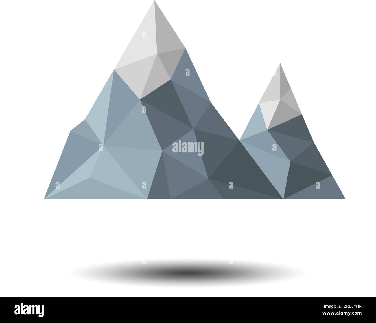 Icône Polygon Mountain sur fond blanc Illustration de Vecteur