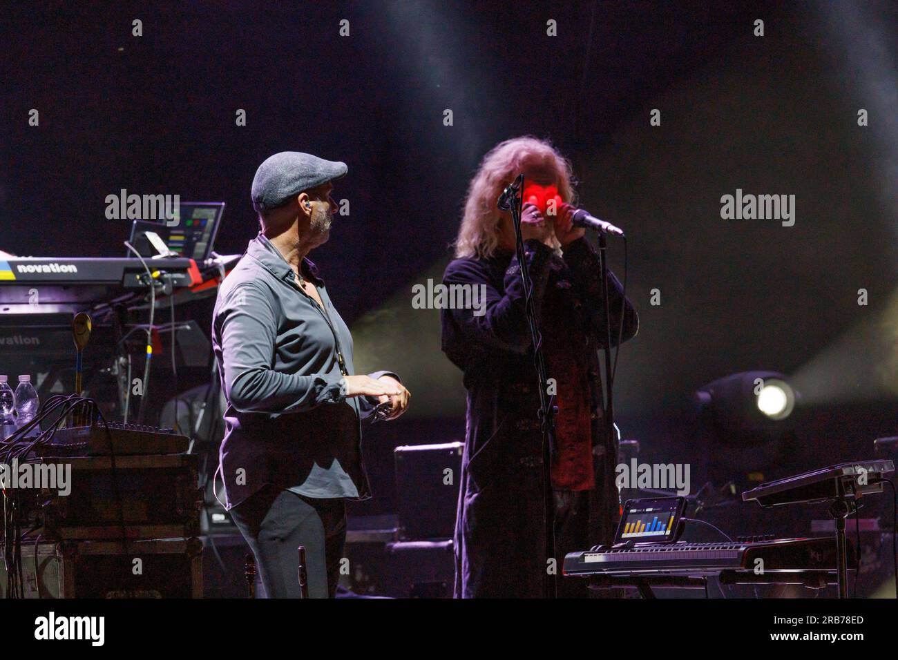 Rob Townsend avec nad Sylvan en concert Banque D'Images