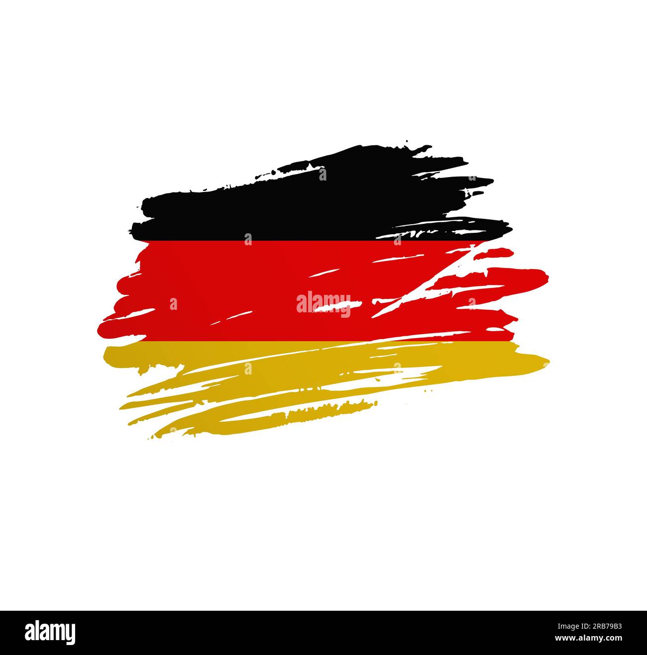 Drapeau de l'Allemagne - drapeau de pays vecteur de nation trexturé dans un coup de pinceau grunge gratté. Illustration de Vecteur
