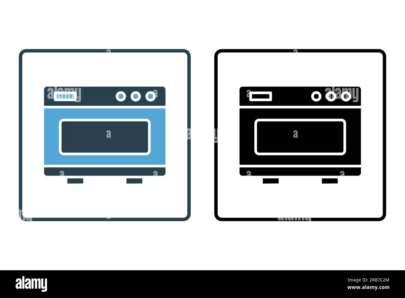 icône four. Icône liée à l'élément de boulangerie, appareils électroniques. Design emblématique solide. Conception vectorielle simple modifiable Illustration de Vecteur