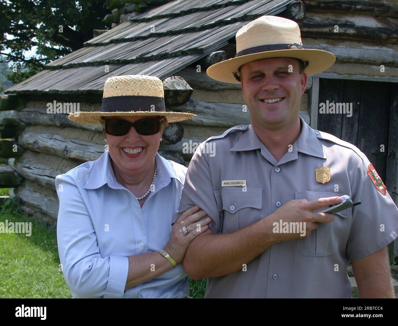 Visite du secrétaire Dirk Kempthorne au parc historique national de Valley Forge en Pennsylvanie pour des visites guidées et des discussions avec le personnel du Service des parcs Banque D'Images