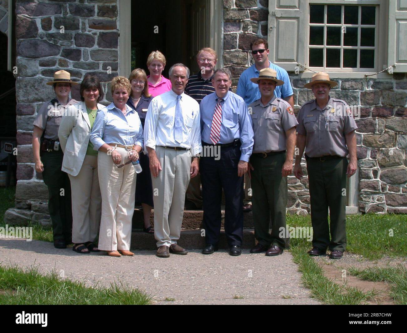 Visite du secrétaire Dirk Kempthorne au parc historique national de Valley Forge en Pennsylvanie pour des visites guidées et des discussions avec le personnel du Service des parcs Banque D'Images