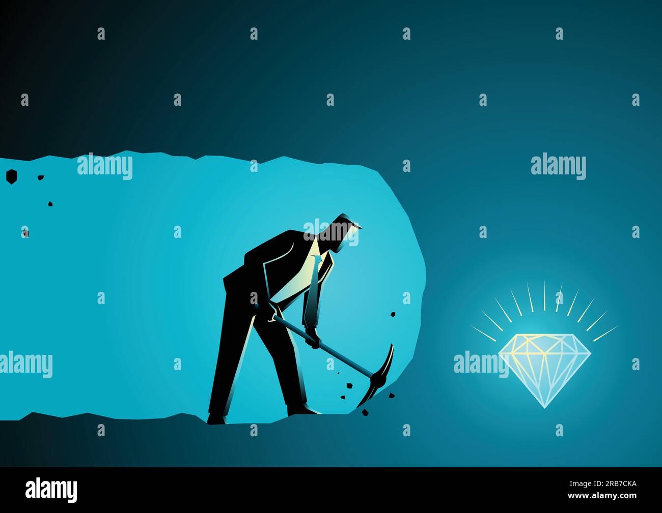 Illustration du concept d'entreprise d'un homme d'affaires qui creuse et exploite pour trouver un Trésor Illustration de Vecteur Illustration du concept d'entreprise d'un homme d'affaires qui creuse et exploite pour trouver un Trésor Illustration de Vecteur