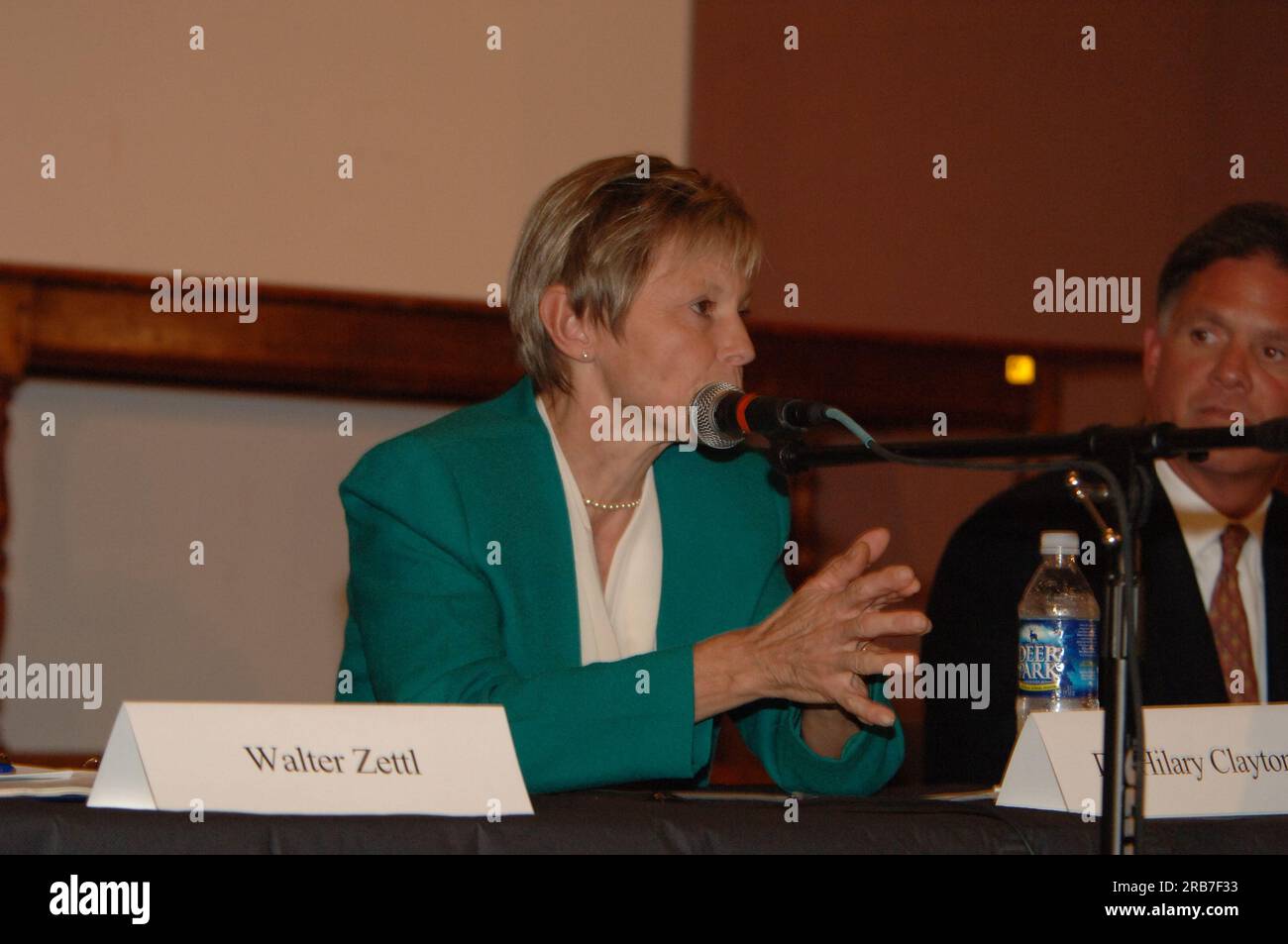 Table ronde sur les États-Unis Chevaux de police du parc Banque D'Images