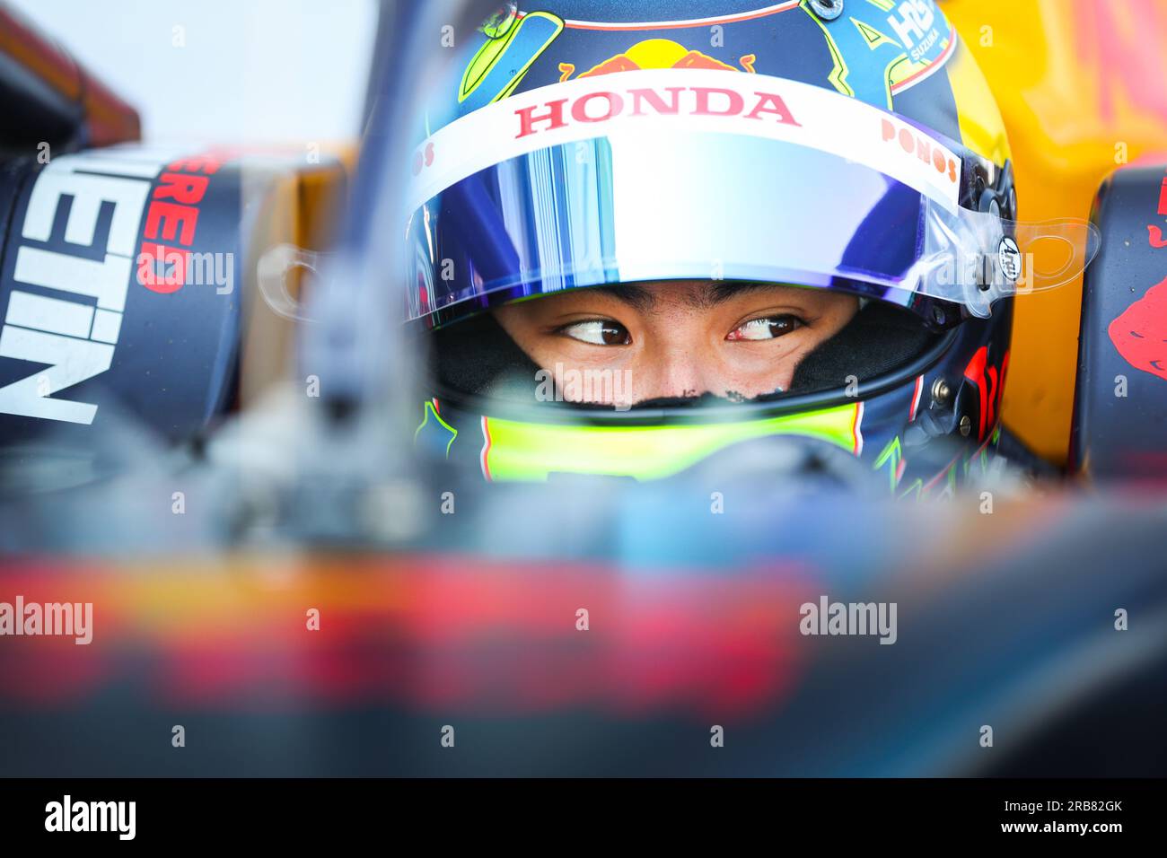 Silverstone, Royaume-Uni. 07 juillet 2023. IWASA Ayumu (jpn), DAMS, Dallara F2, portrait lors de la 8e manche du Championnat FIA de Formule 2 2023 du 7 au 9 juillet 2023 sur le circuit de Silverstone, à Silverstone, Royaume-Uni crédit : Independent photo Agency Srl/Alamy Live News Banque D'Images