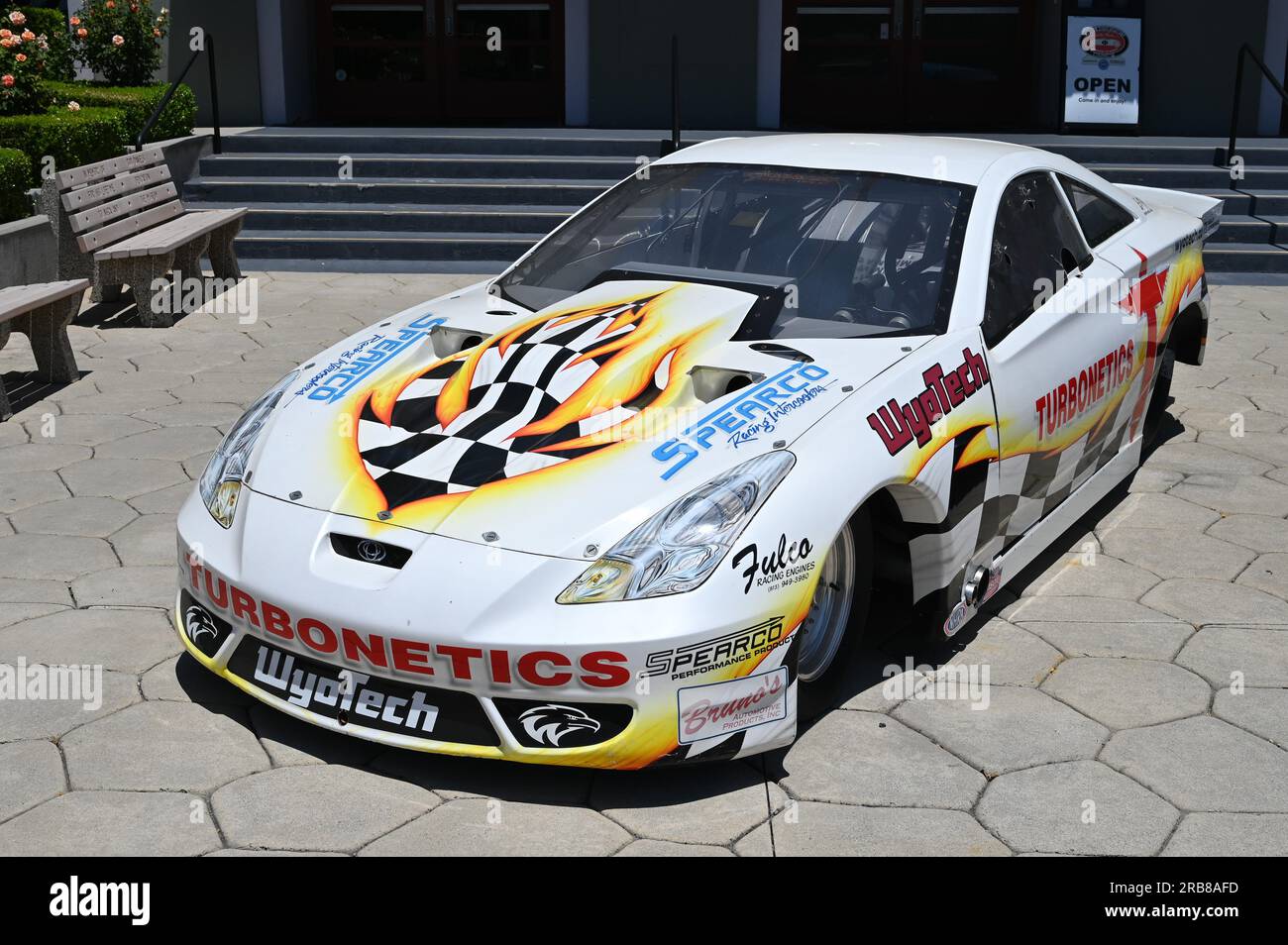 Voiture de course de dragsters américaine. Banque D'Images