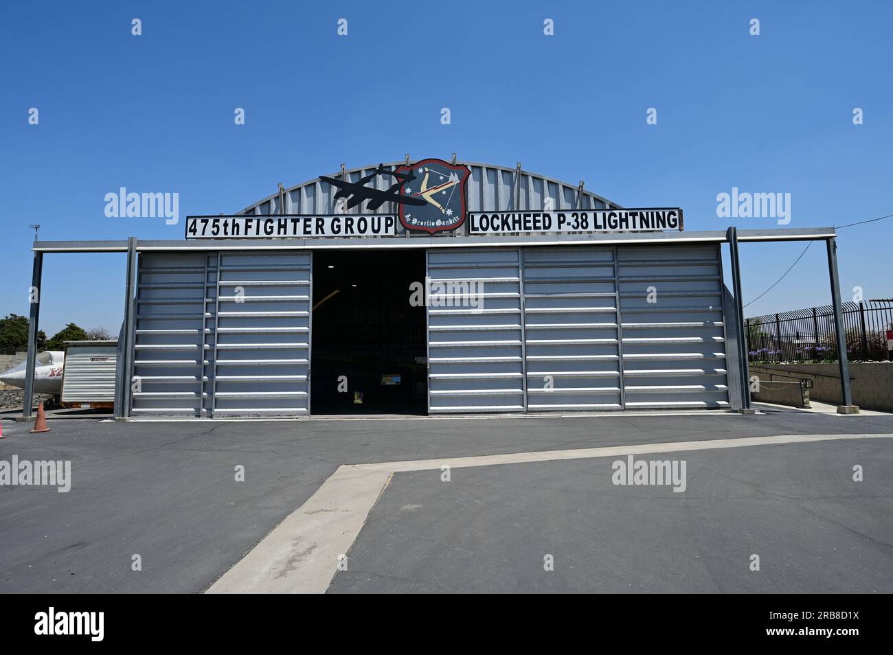 Hangar d'avions au musée planes of Fame. Banque D'Images